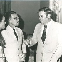 Debbie Campbell, interpreter, Prof Nabuco Lopes, Dr William B Walsh